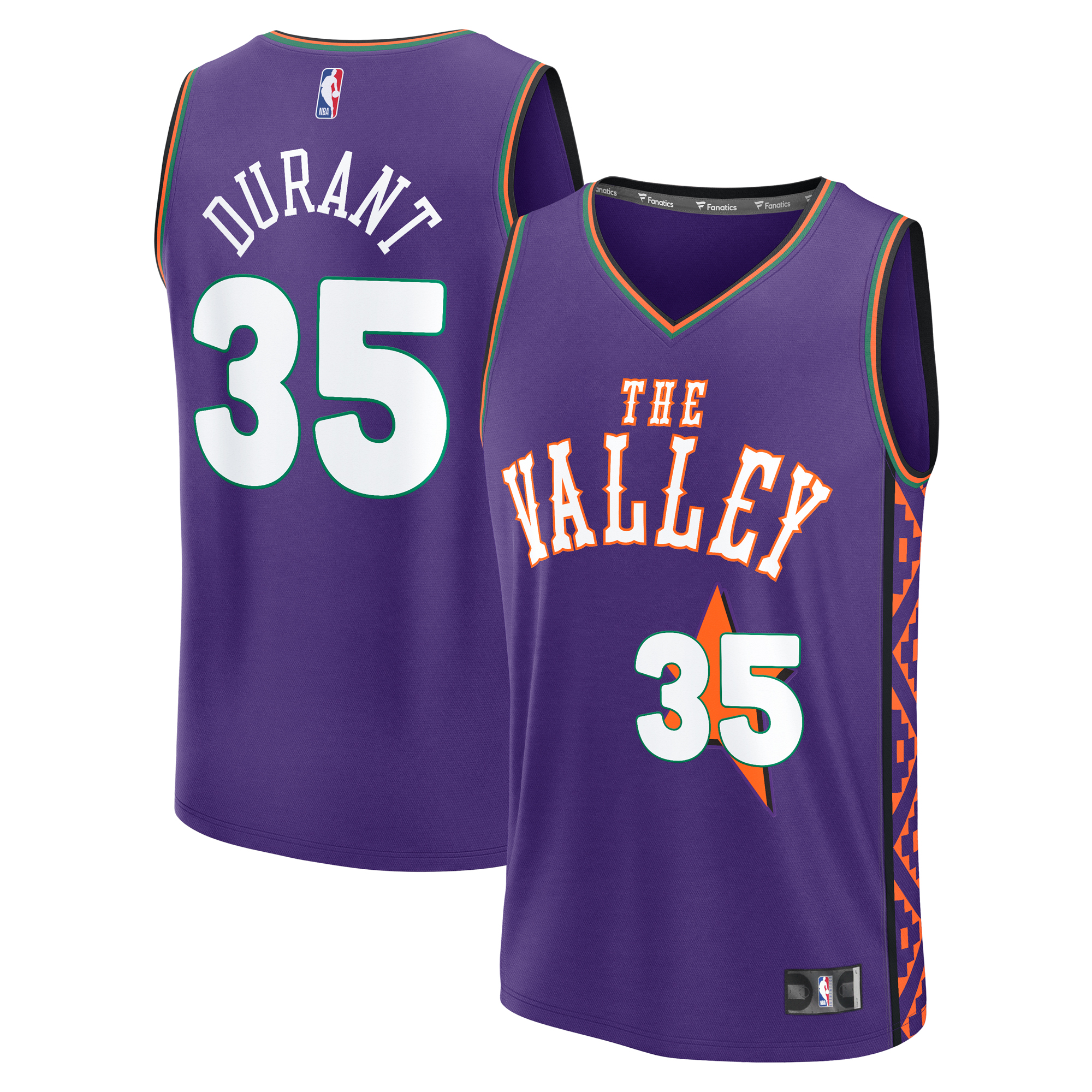 Youth Fanatics Kevin Durant Purple Phoenix Suns 2024/25 Fast Break Player Jersey - City Edition